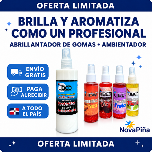 Combo: Brilla tus gomas y Ambienta tu carro
