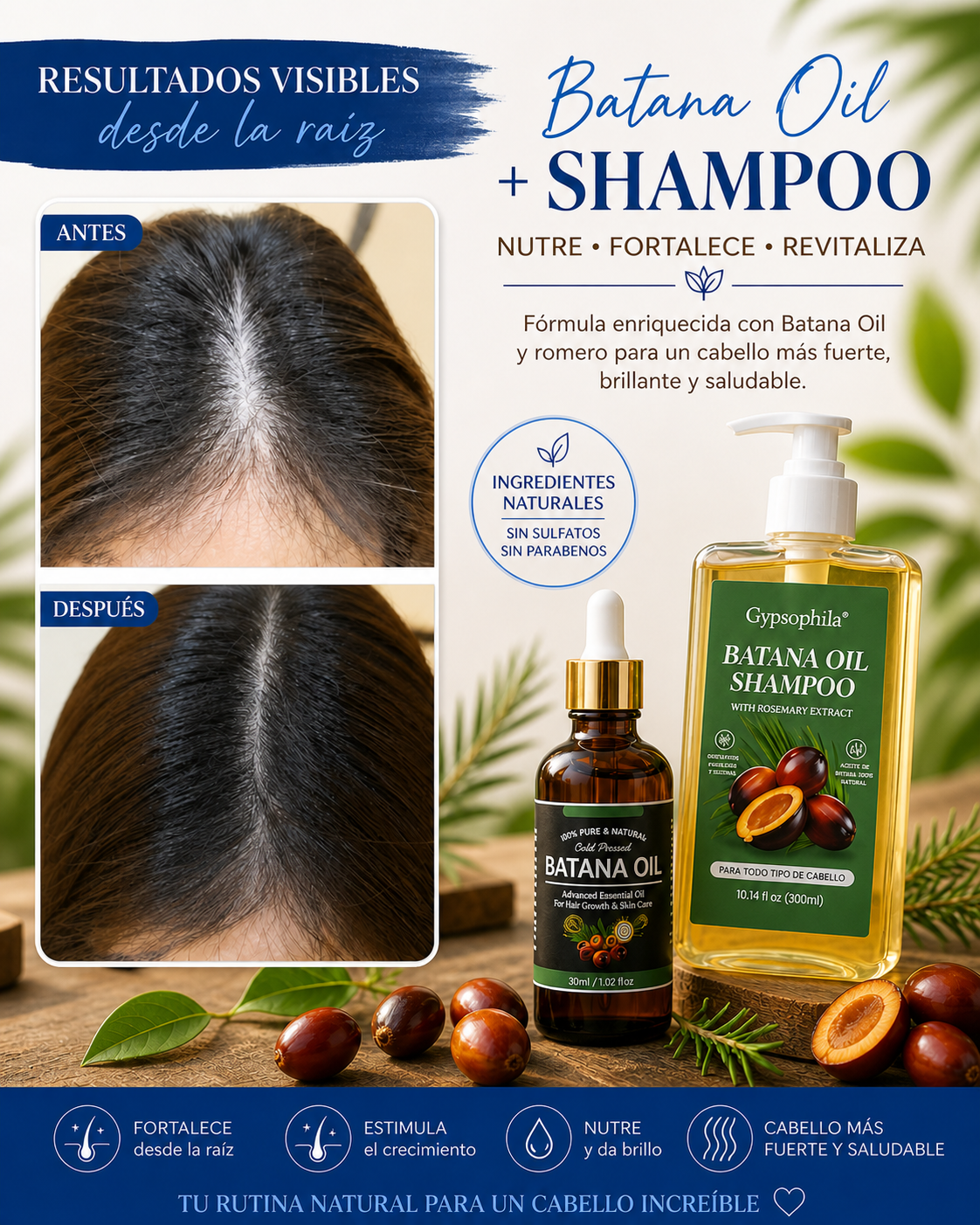 Shampoo y Aceite de Batana 100% Puro