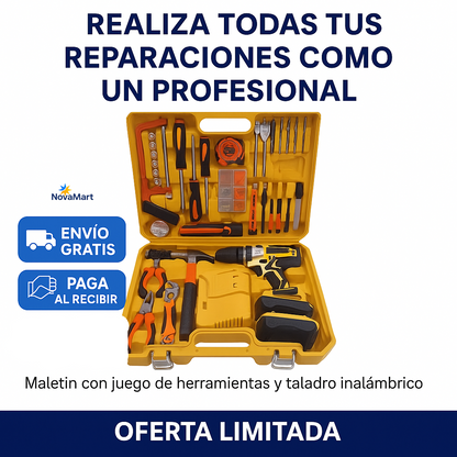 Kit De Herramientas + Taladro ProFix
