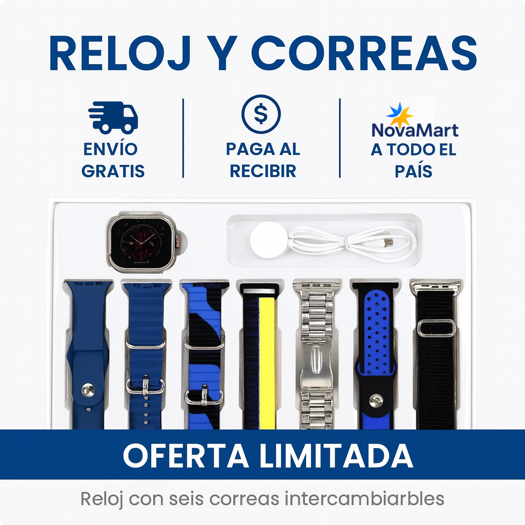 Reloj Smart Ultra +6 correas
