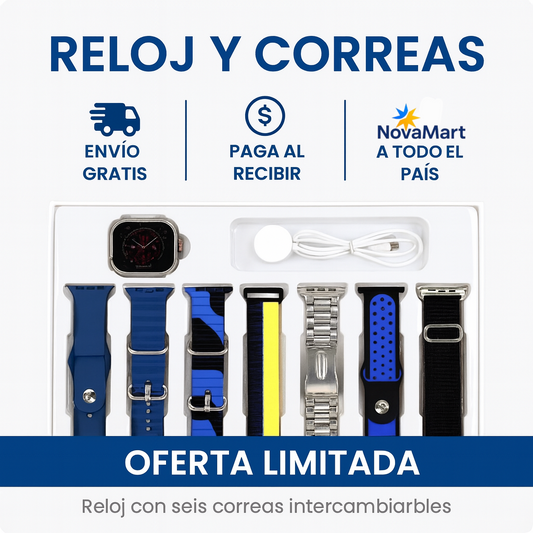 Reloj Smart Ultra +6 correas